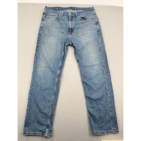 Levi's Other - Levis 505 Regular Fit Straight Leg Blue Denim Jeans Mens 36x30 (36x29) Workwear